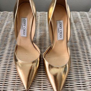 Jimmy Choo Gold Pumps